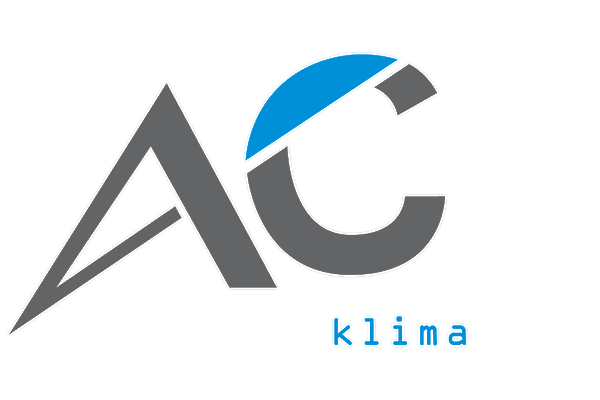 Das Logo zeigt die Buchstaben "AC" in Grau und Blau mit dem Schriftzug "klima" darunter.